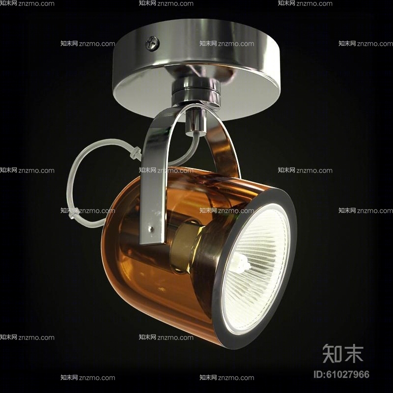 现代铁艺筒灯射灯3D模型下载【ID:61027966】