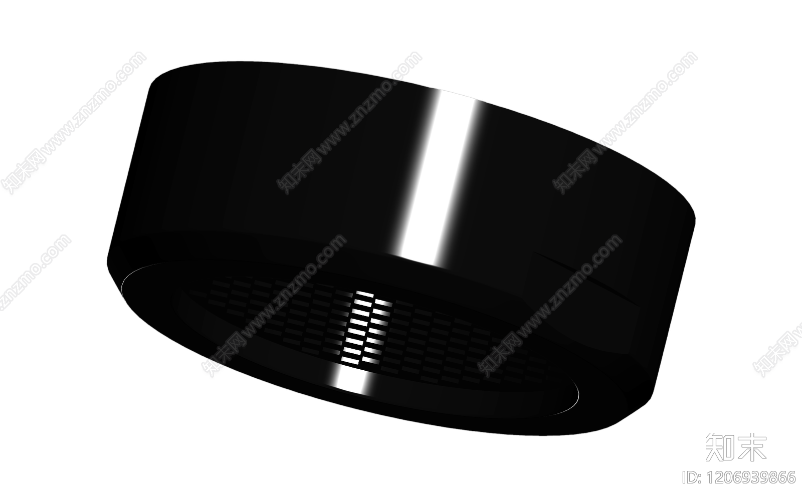 黑色环形灯具3D模型下载【ID:1206939866】
