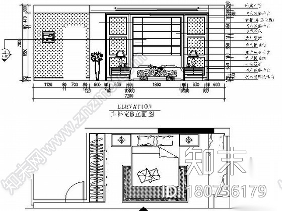 150㎡简欧四居样板房施工图（含效果）cad施工图下载【ID:180756179】