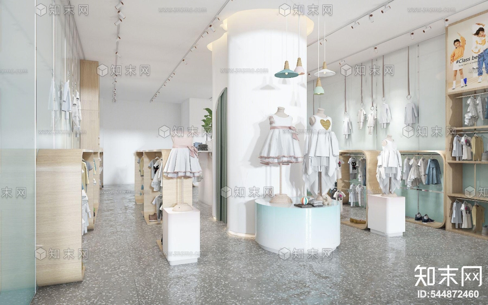 现代儿童服装店3D模型下载【ID:544872460】