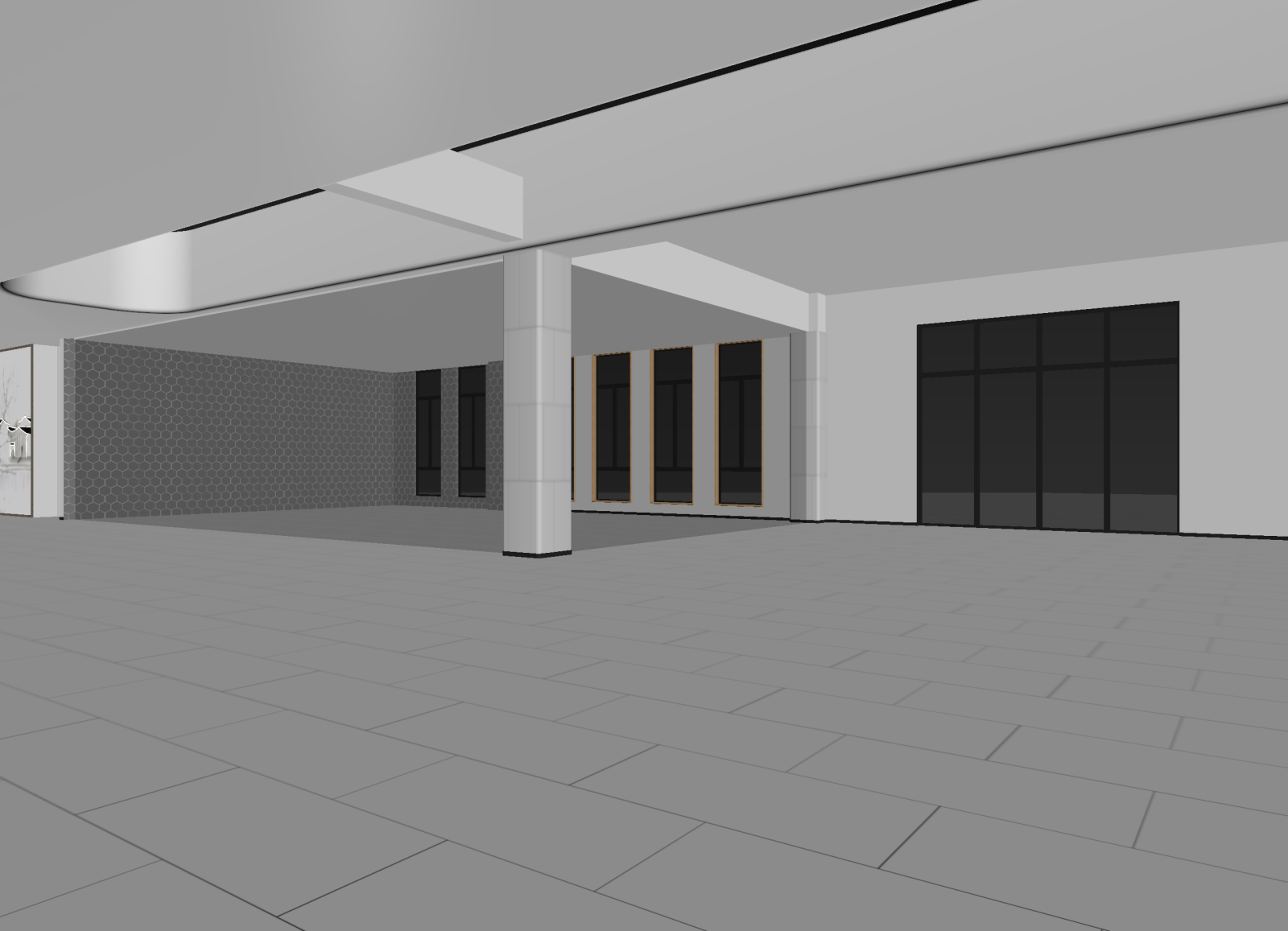 新中式大厅3D模型下载【ID:1214561930】