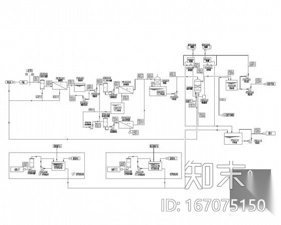 [山西]矿业集团脱盐水项目工艺图纸cad施工图下载【ID:167075150】