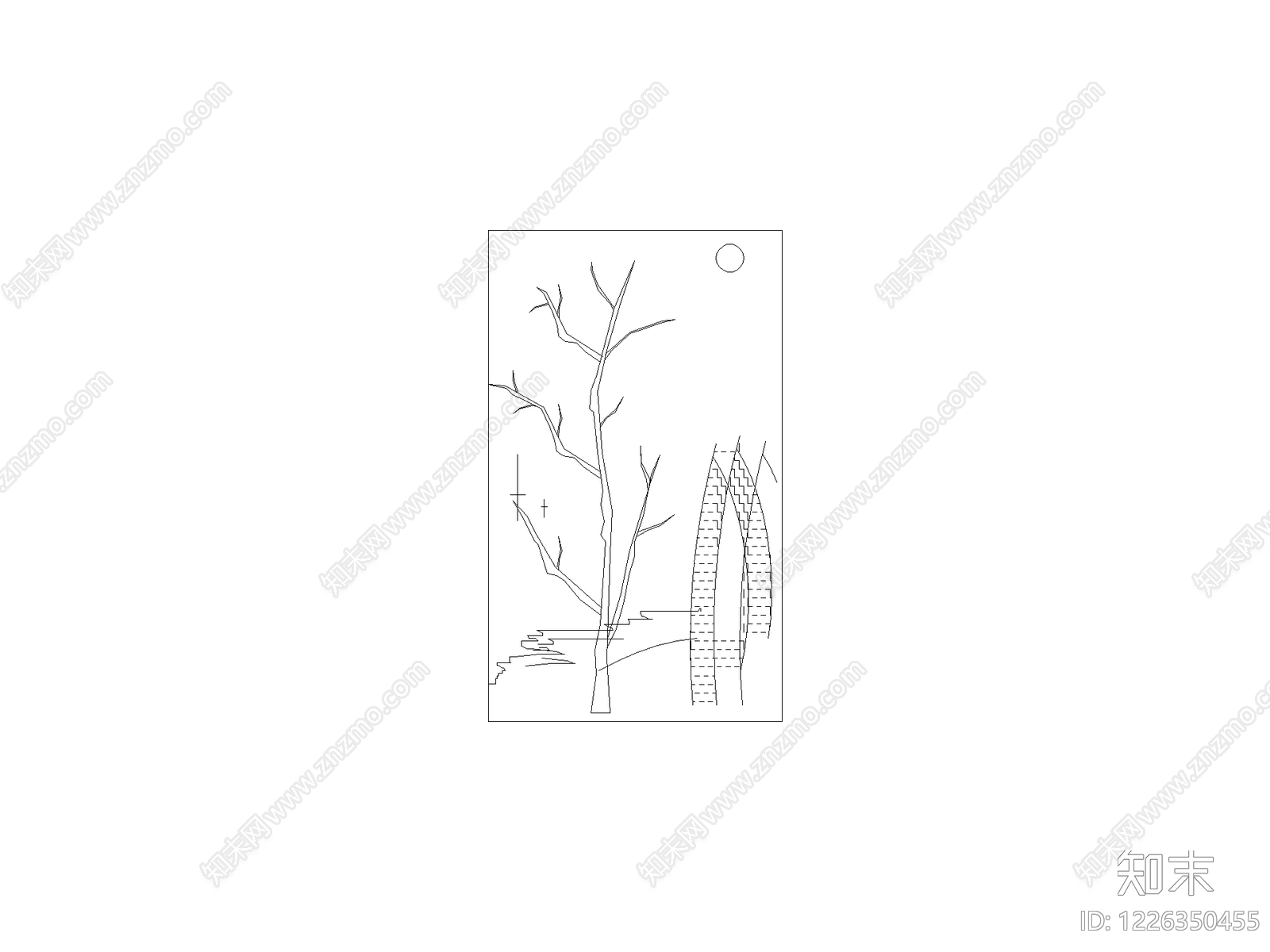 现代乔木种植CAD图纸