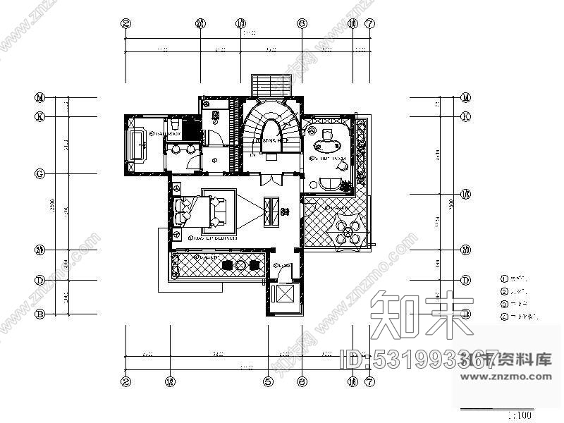 施工图1000㎡五层花园式别墅装修图cad施工图下载【ID:531993367】