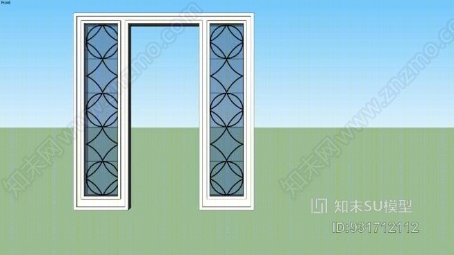 现代窗SU模型草图