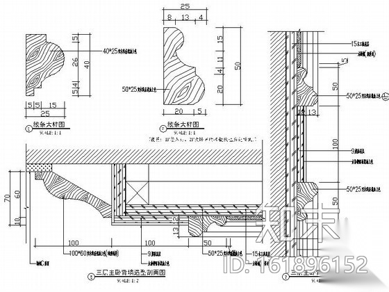 [成都]美式乡村三层别墅室内装修图（含效果）cad施工图下载【ID:161896152】