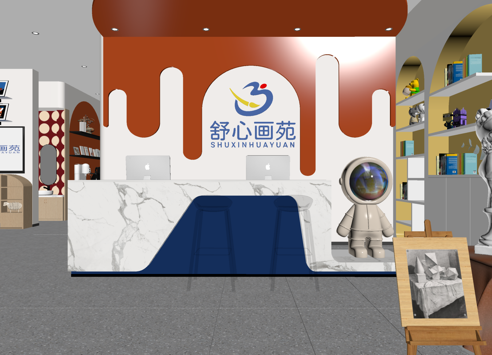 现代接待室3D模型下载【ID:1215023782】