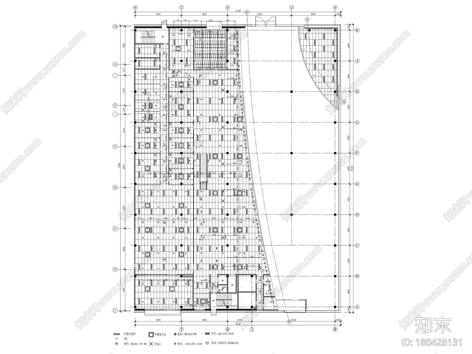 4000㎡奥迪汽车展厅4S店室内装修设计施工图施工图下载【ID:180428131】