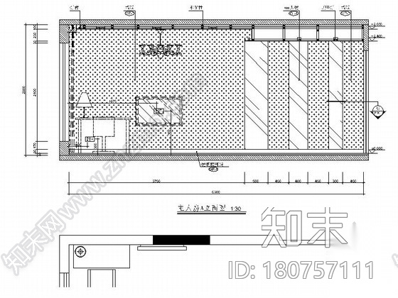 [深圳]黑白色调炫酷样板房施工图（含效果图）cad施工图下载【ID:180757111】