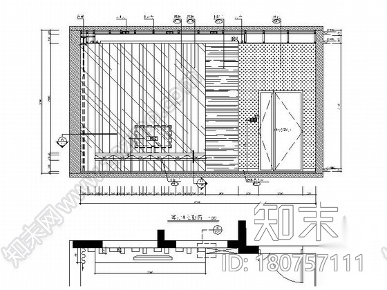 [深圳]黑白色调炫酷样板房施工图（含效果图）cad施工图下载【ID:180757111】