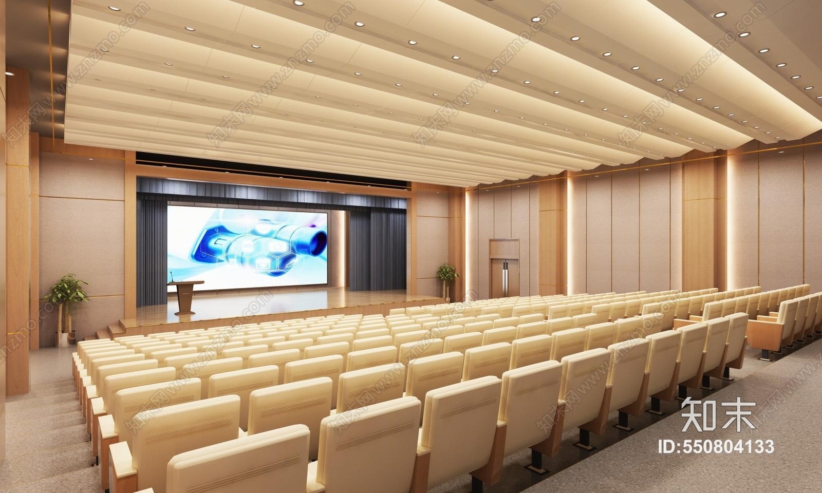 现代电影院3D模型下载【ID:550804133】
