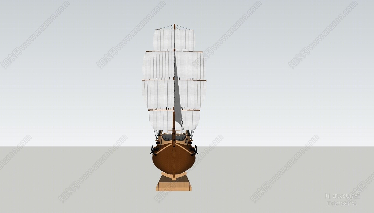 帆船SU模型下载【ID:641928108】