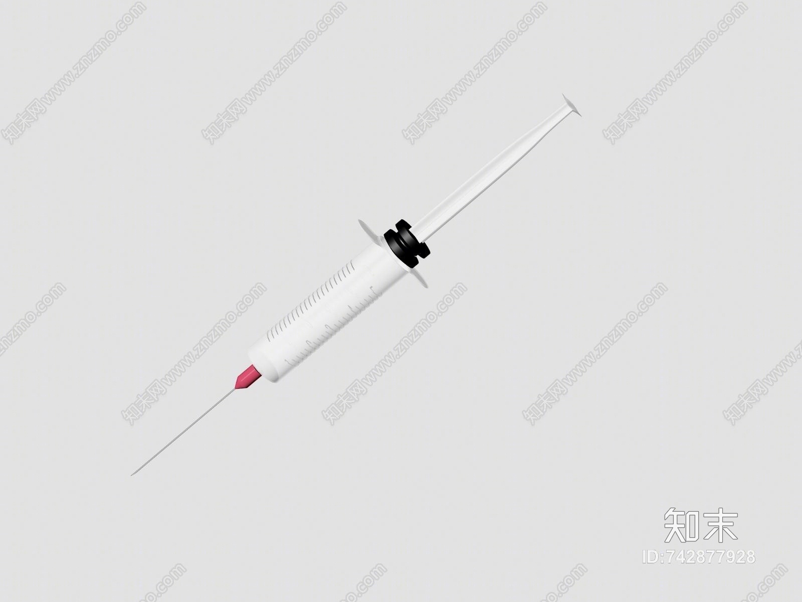 现代医疗注射器3D模型下载【ID:742877928】