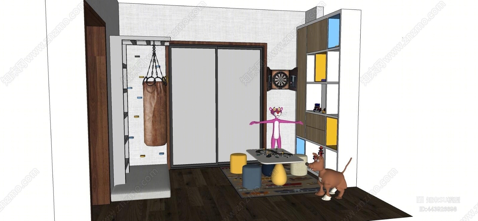 现代儿童玩具房SU模型下载【ID:443926698】