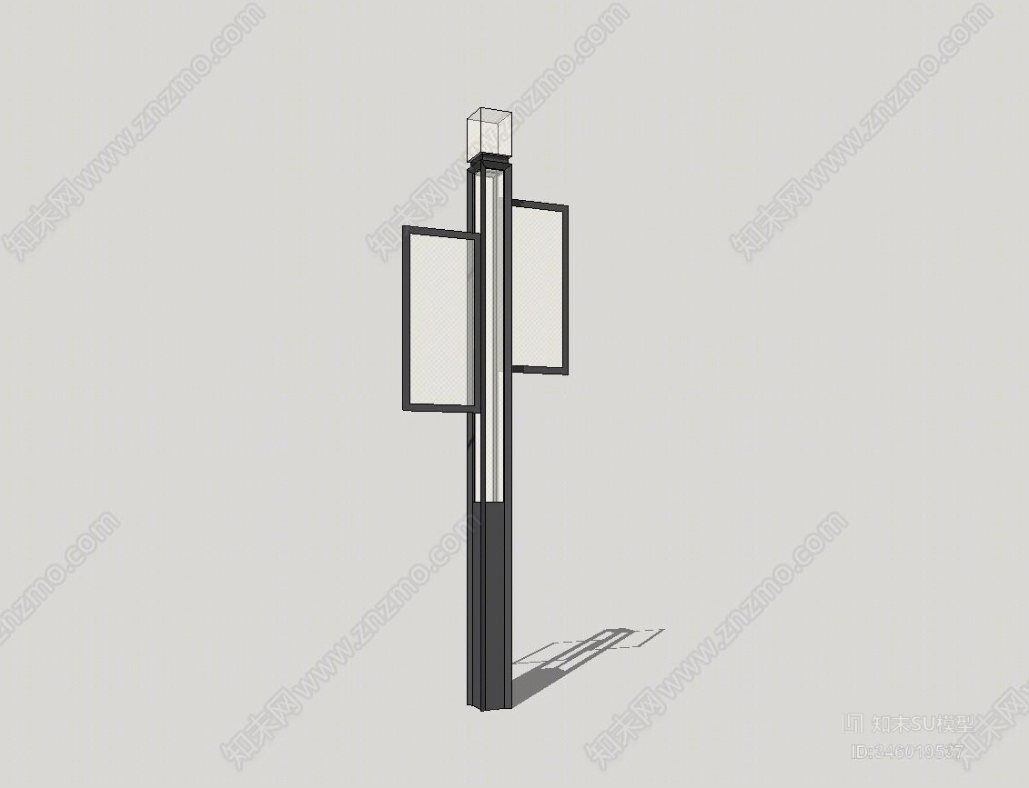 现代风格路灯SU模型下载【ID:346019537】