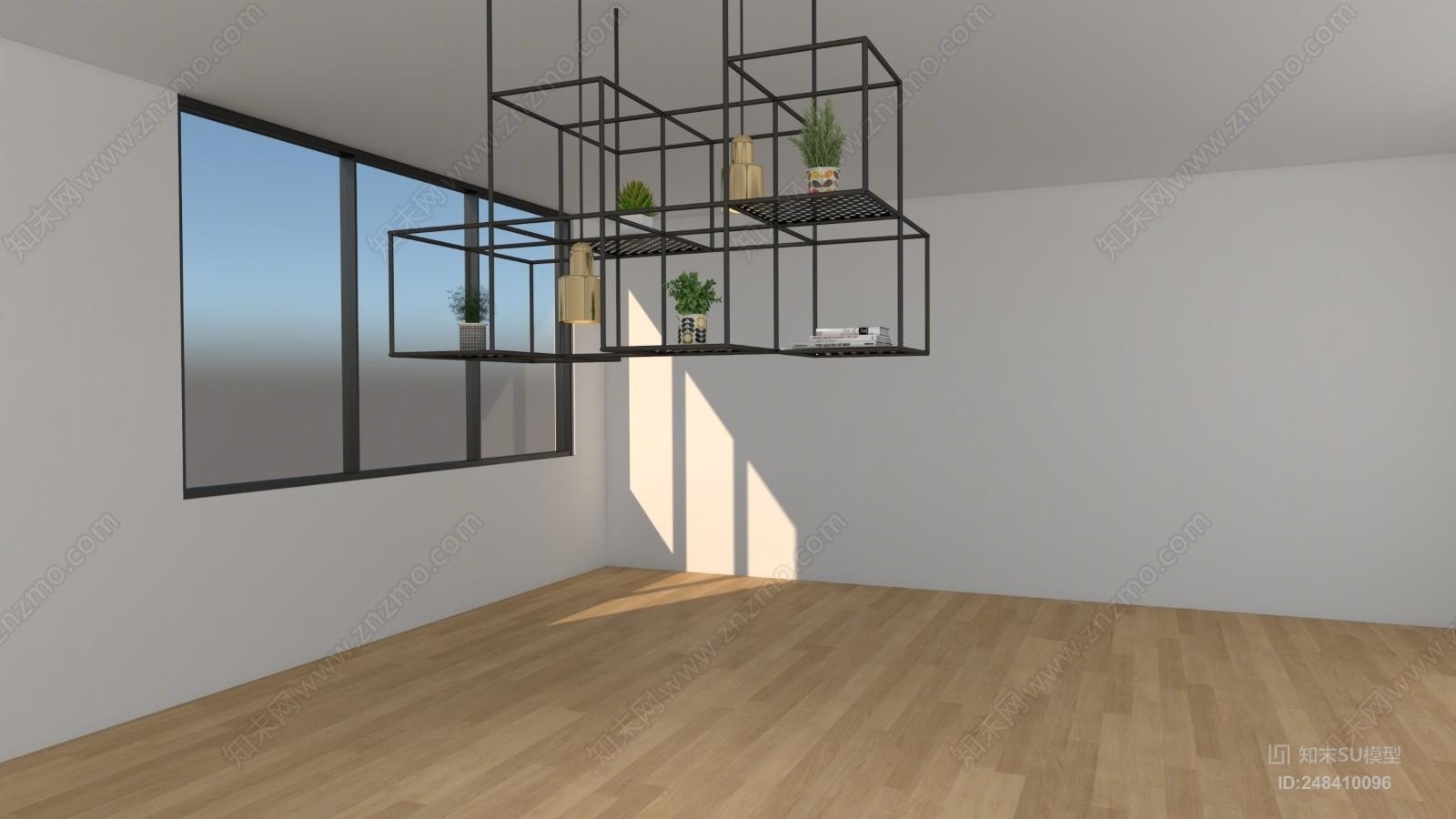现代风格灯具组合SU模型下载【ID:248410096】