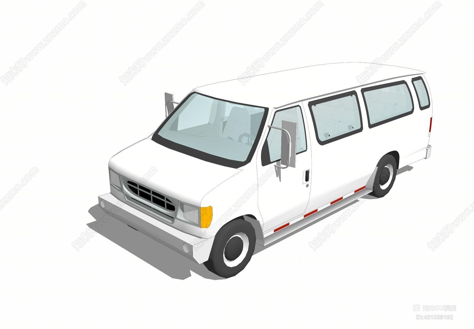现代风格面包车SU模型下载【ID:451038192】
