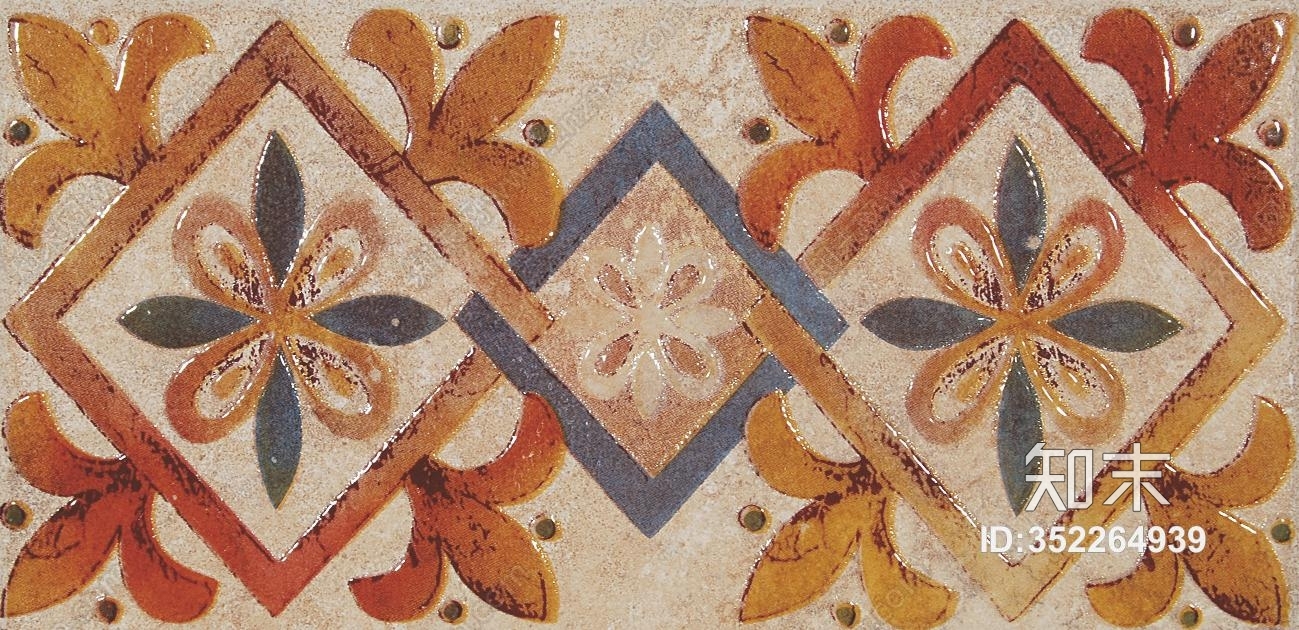 高清仿古砖贴图边带贴图下载【ID:352264939】