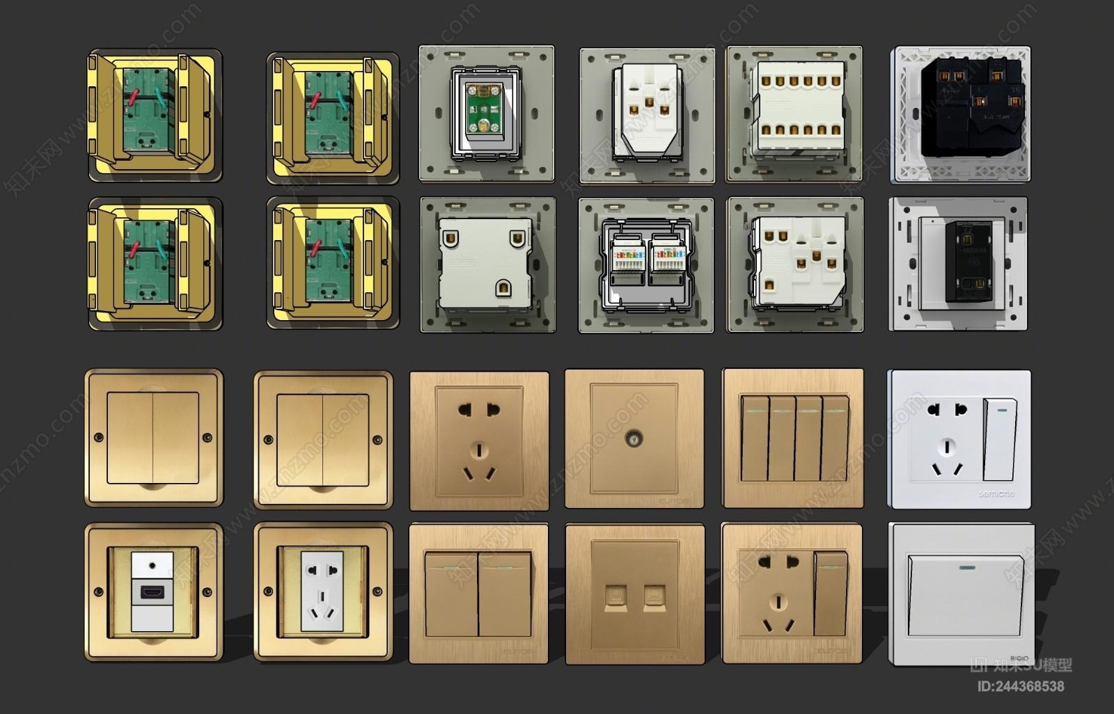 现代开关SU模型下载【ID:244368538】