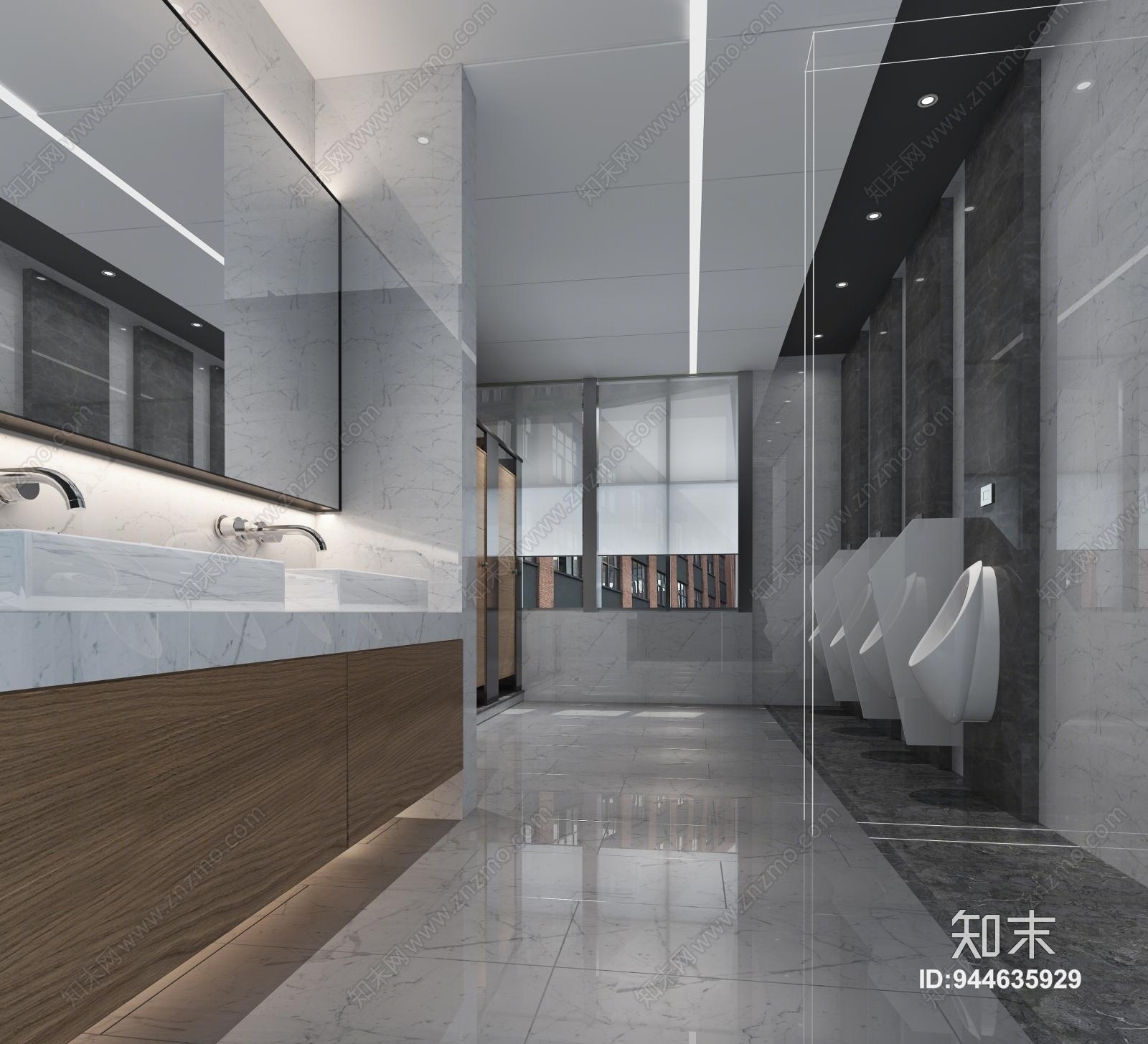 现代工装卫生间3D模型下载【ID:944635929】