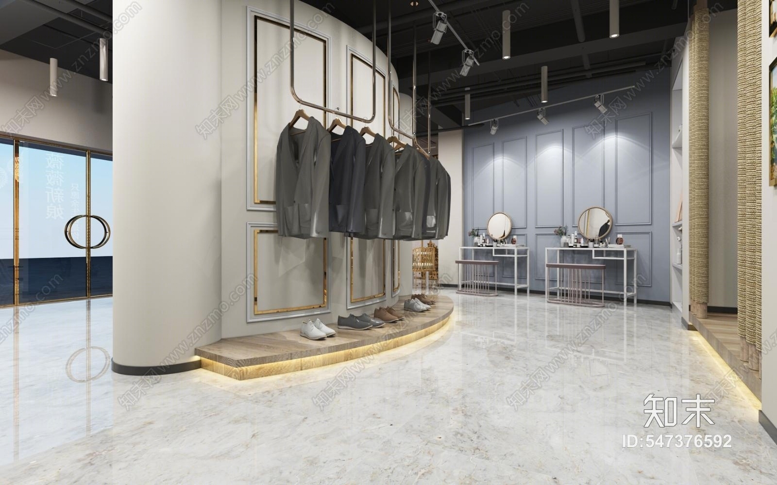 现代婚纱店3D模型下载【ID:547376592】