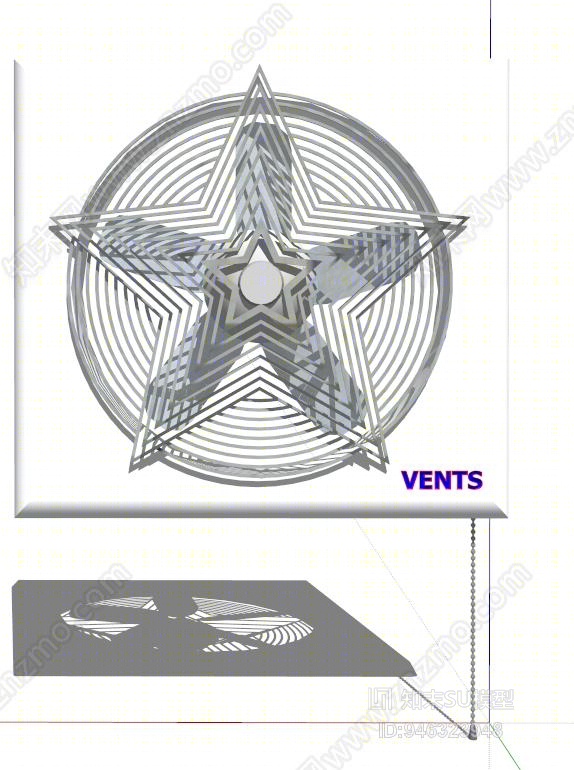 现代排风扇SU模型下载【ID:946323948】