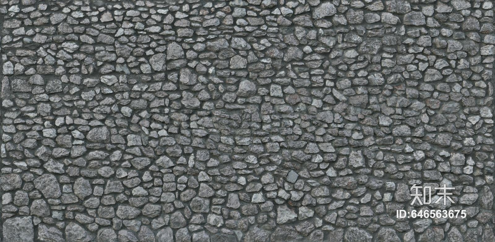 灰色不规则石头砖墙贴图下载【ID:646563675】