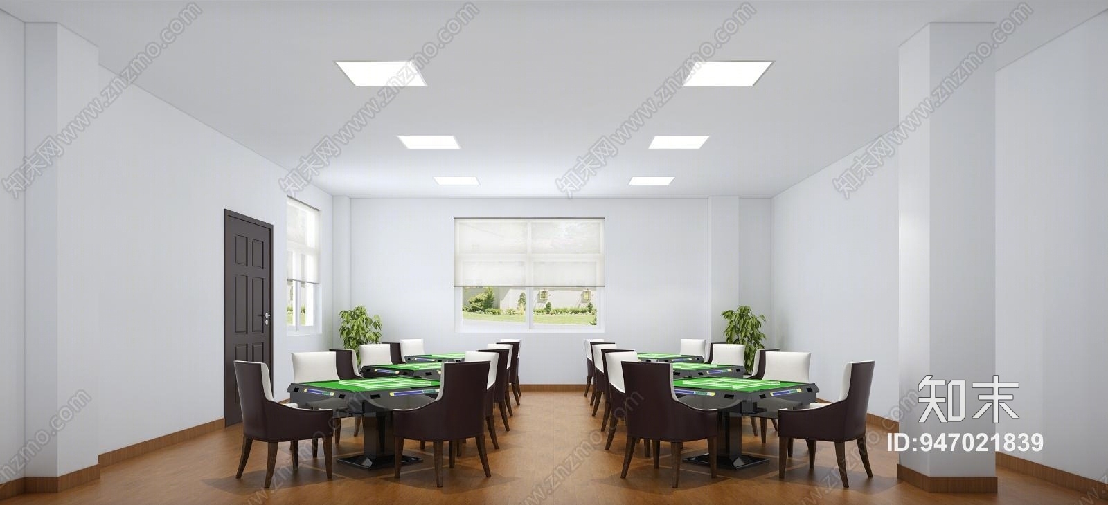 现代休闲娱乐台球室3D模型下载【ID:947021839】