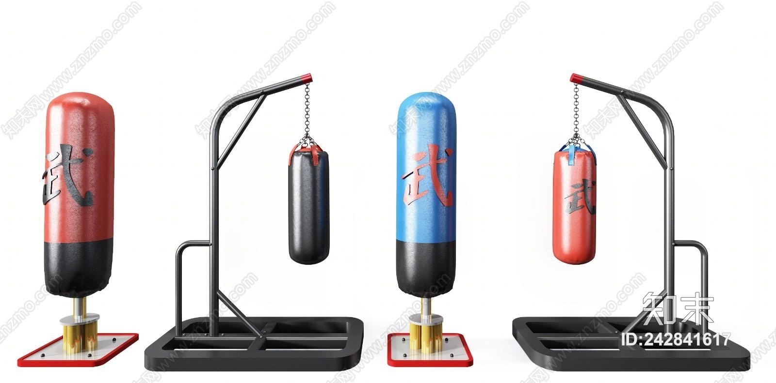 拳击沙袋沙包组合3D模型下载【ID:242841617】