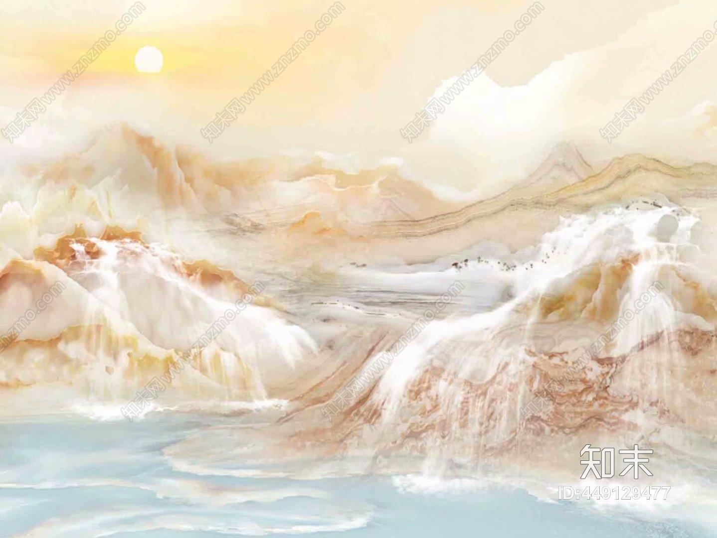 山水大理石高清贴图材质