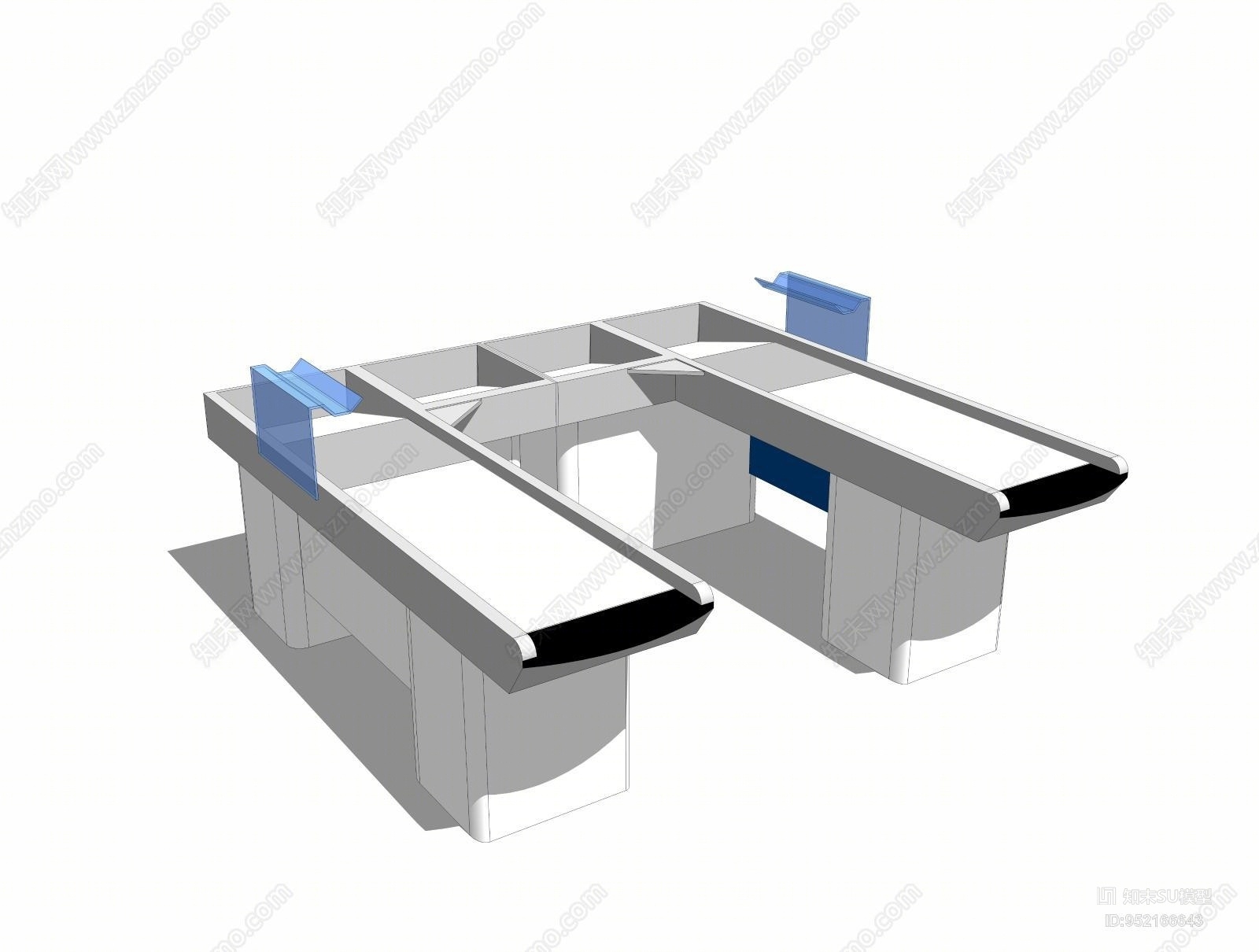 现代风格收银台SU模型下载【ID:952166643】