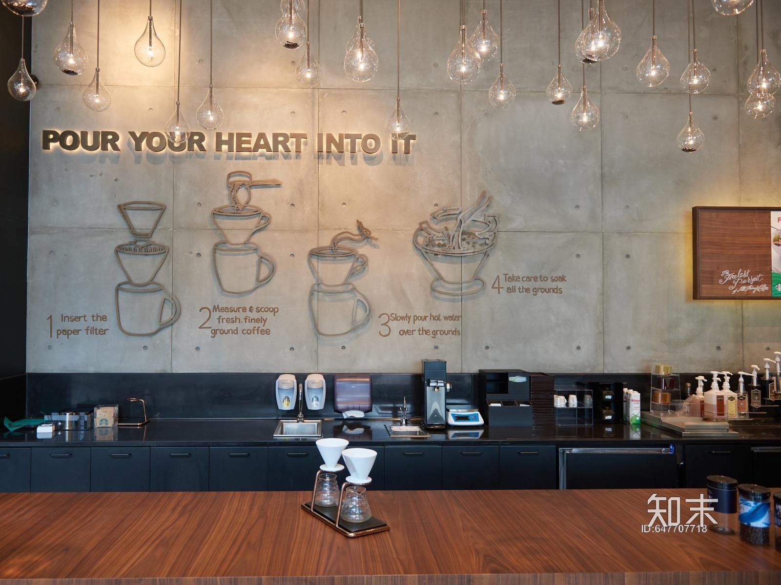 杭州来福士餐饮店星巴克效果图施工图下载【ID:647707718】