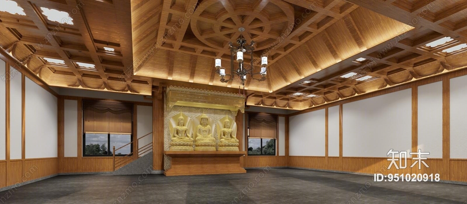 中式寺庙3D模型下载【ID:951020918】