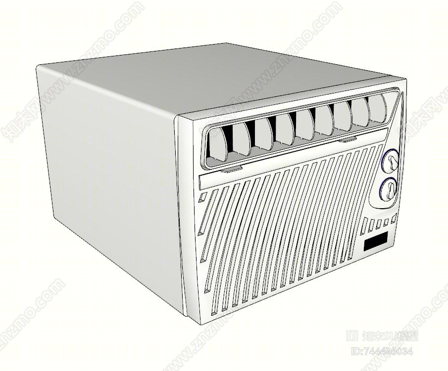 现代吹风机SU模型下载【ID:744495034】