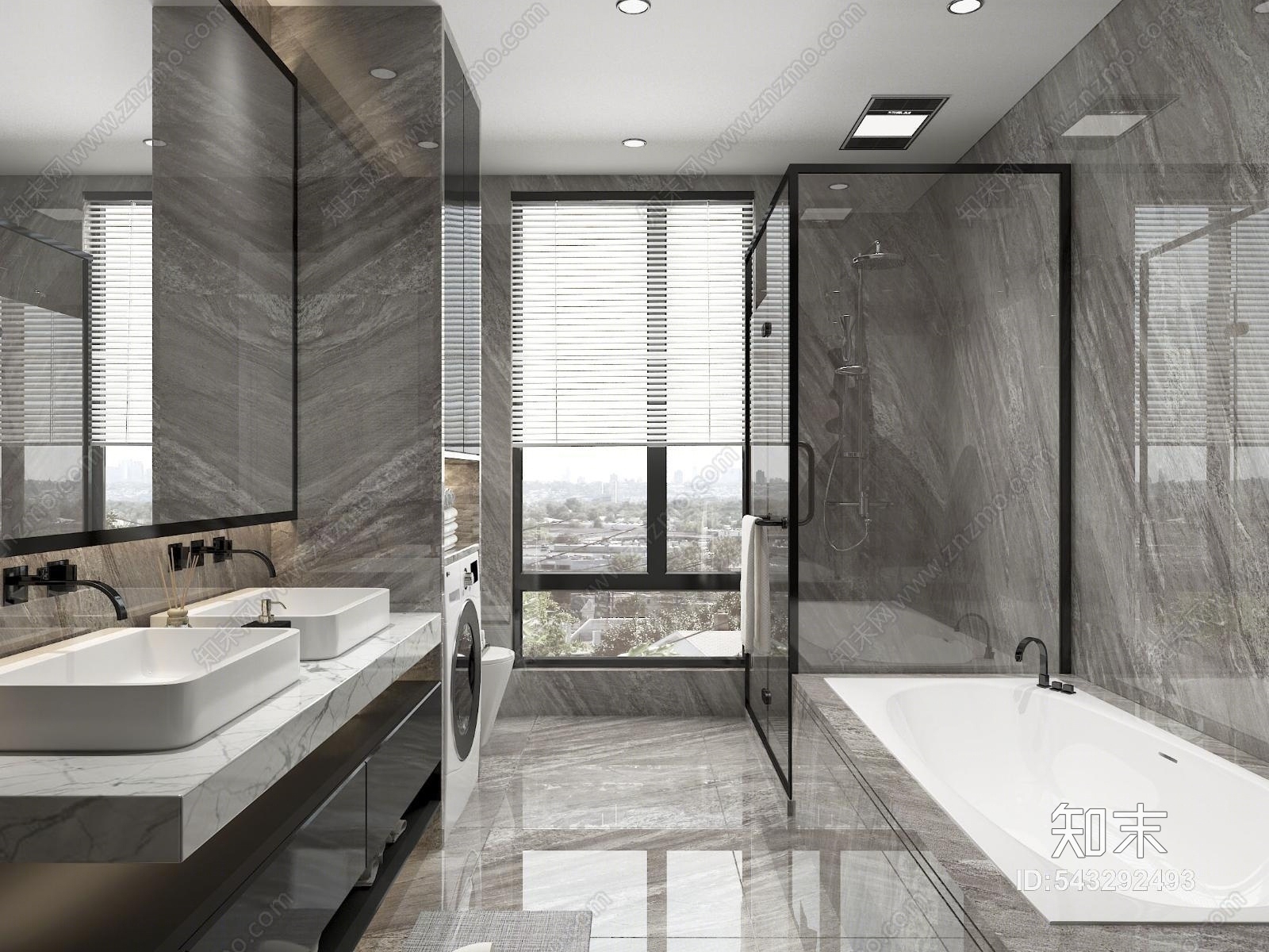 现代北欧3D模型下载【ID:543292493】