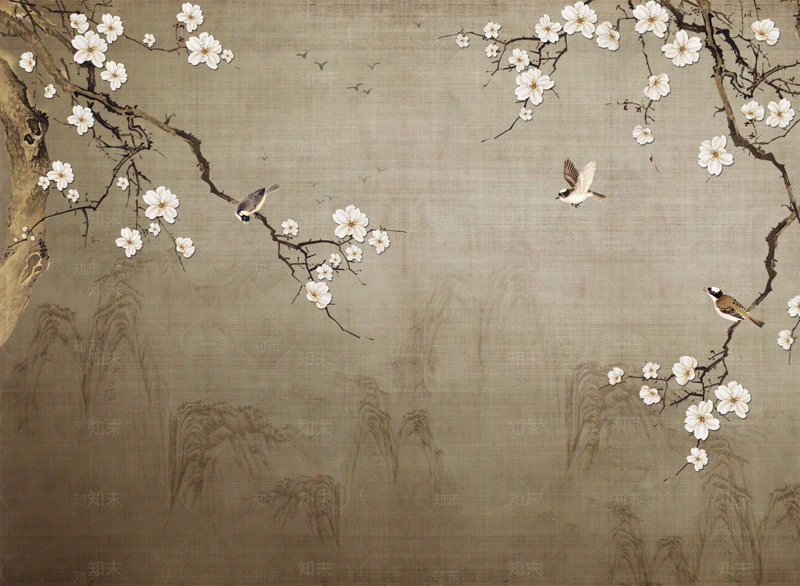 新中式装饰画贴图下载