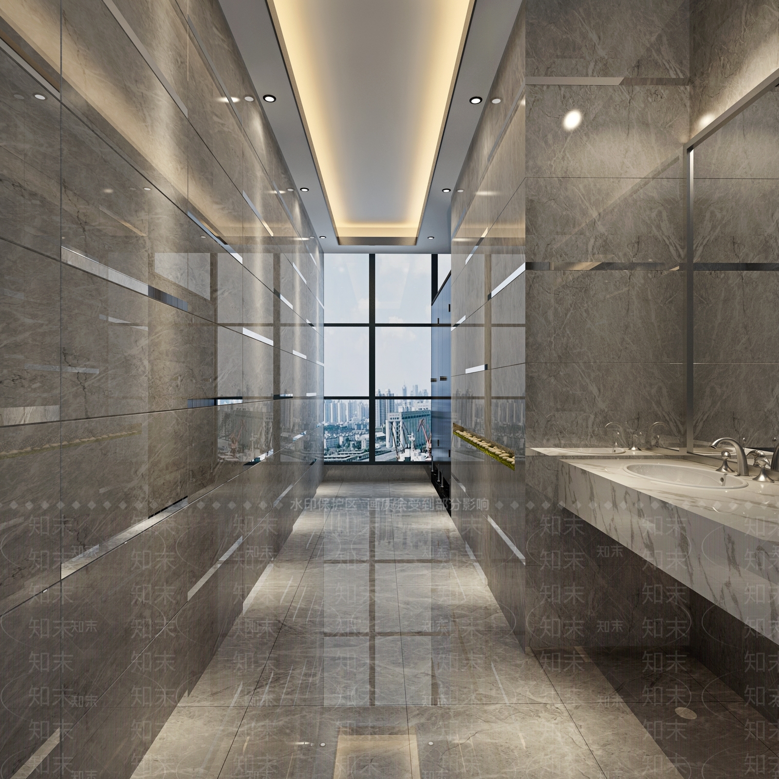 现代办公区卫生间3D模型下载【ID:935104969】