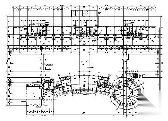 宿迁行政中心某十层办公楼建筑施工图cad施工图下载【ID:151433168】