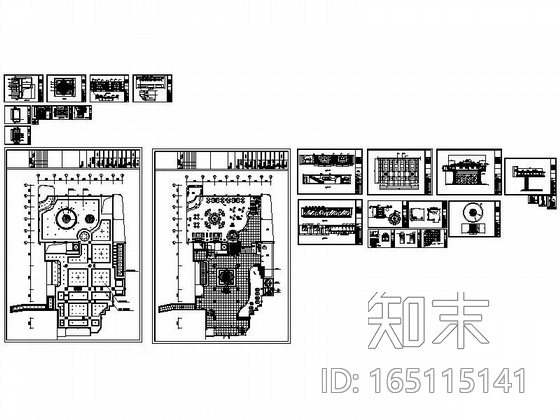 [张家港]某宾馆大堂装修图cad施工图下载【ID:165115141】