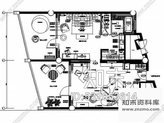 施工图皇冠酒店标准套房施工图cad施工图下载【ID:532053614】