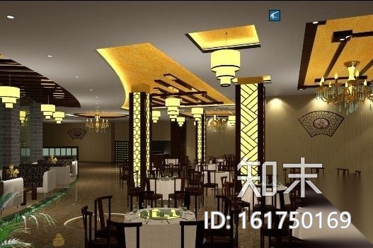 [厦门]某高速公路服务区中式餐厅装修图（含效果）施工图下载【ID:161750169】