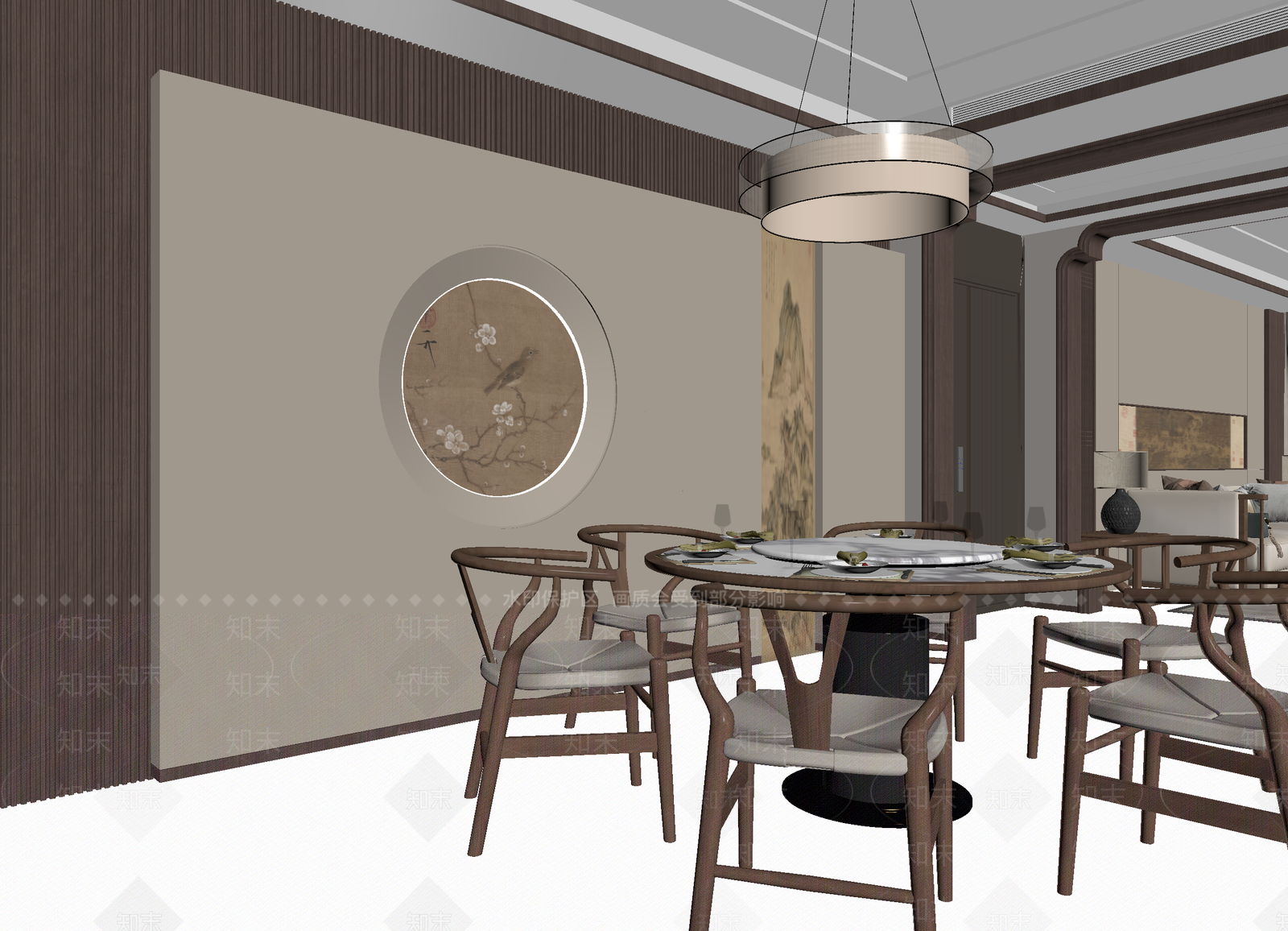 新中式包厢3D模型下载【ID:1215104161】