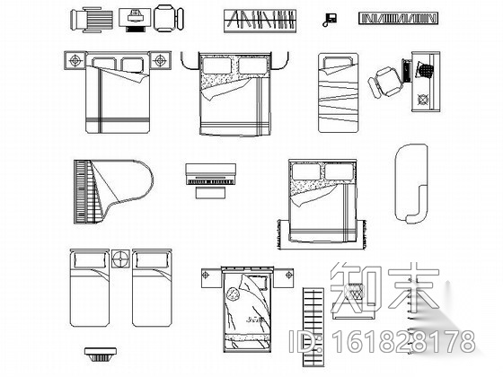 家具常用模型CAD图块下载cad施工图下载【ID:161828178】