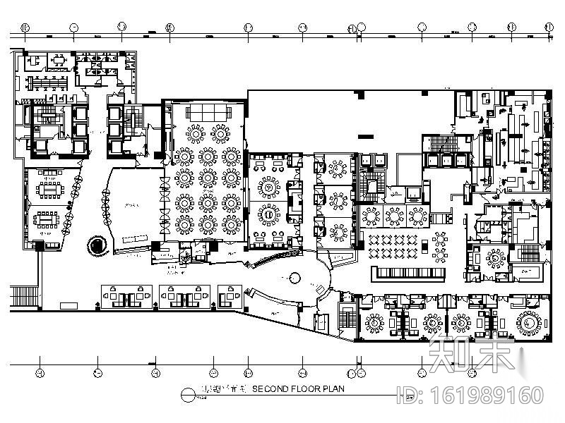 [广州]某酒店二层施工图（含效果）施工图下载【ID:161989160】