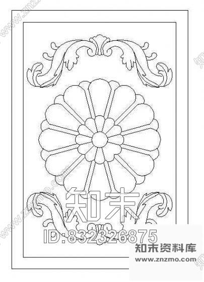 图块/节点中式装饰图案cad施工图下载【ID:832326875】