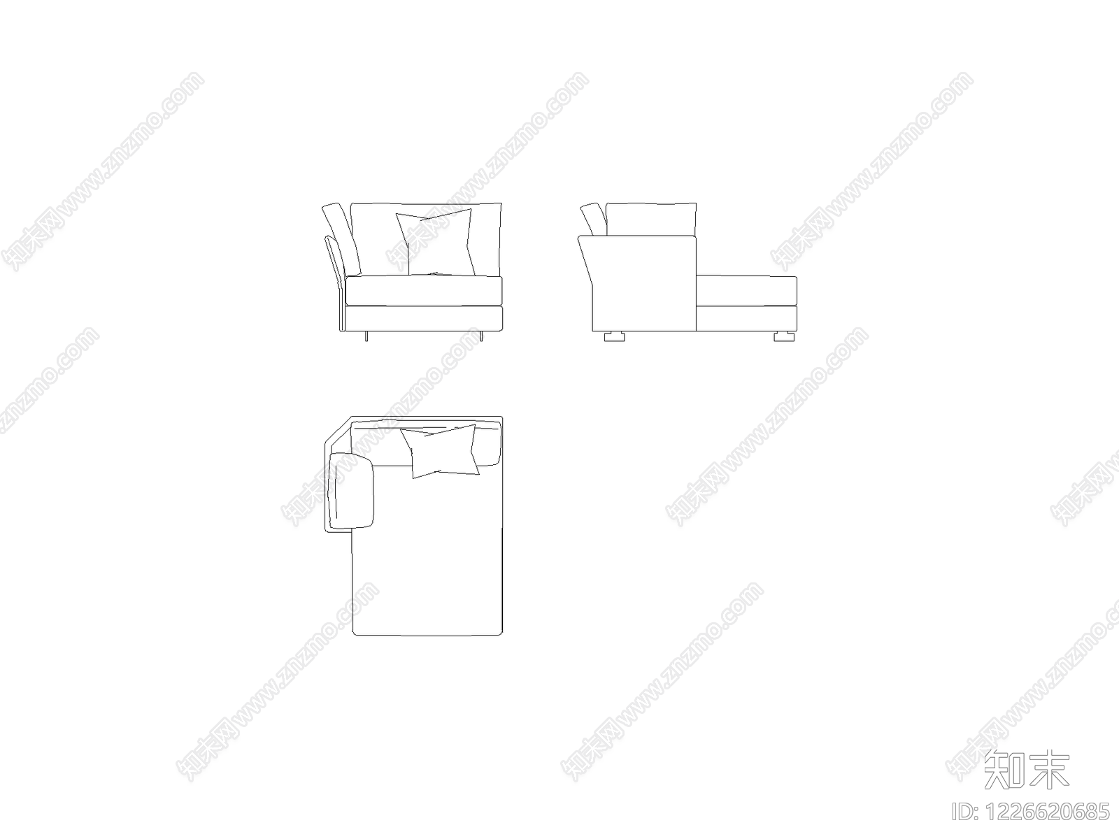 现代,意式沙发CAD图纸