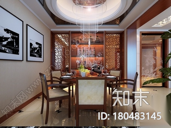 [江苏]某150平三室两厅样板间室内装修施工图（含效果）cad施工图下载【ID:180483145】