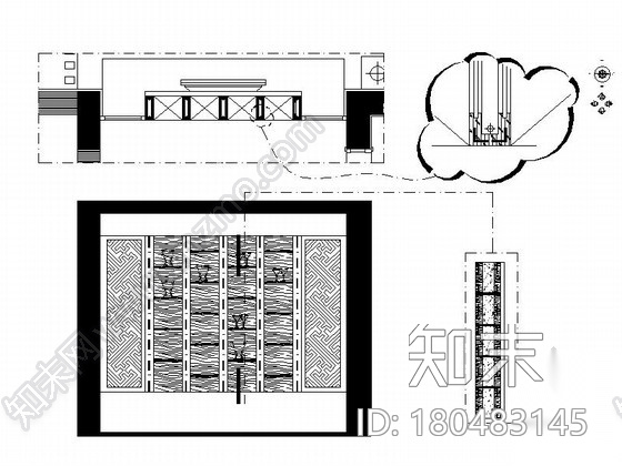 [江苏]某150平三室两厅样板间室内装修施工图（含效果）cad施工图下载【ID:180483145】