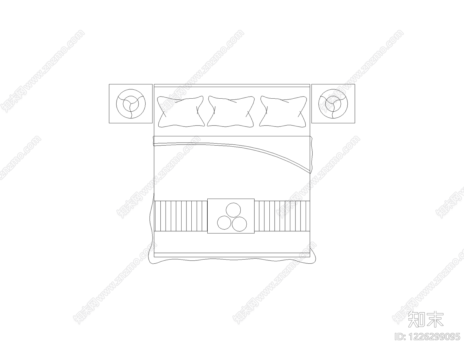卧室书房厨卫图块含遮罩cad施工图下载【ID:1226299095】