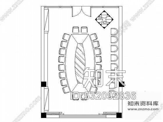 施工图某现代办公楼会议室装修图含效果cad施工图下载【ID:532092836】